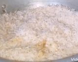 A picture of step 4 of Seekh kabab briyani.