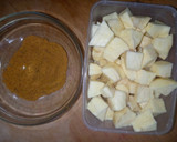 A picture of step 1 of Spiced sweet potato cubes.