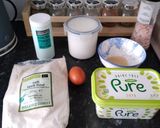 Foto del paso 1 de la receta: Tortitas de leche de coco y té matcha