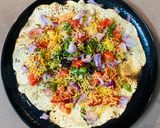 A picture of step 4 of Masala papad.