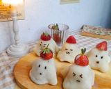 Foto langkah ke 9 dari resep Cute Ghost Mochi dengan Homemade Pasta Kacang Merah.