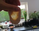 A picture of step 2 of Olive rolls.