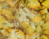 A picture of step 3 of Gobhi with methi.