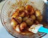 Foto del paso 2 de la receta Patatas picantes con garbanzos y panceta