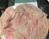 Foto del paso 1 de la receta Pechugas de pavo empanadas al curry