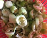 A picture of step 1 of Kantola masala subji.