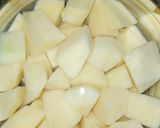A picture of step 1 of Masala Fried Curried Potatoes.