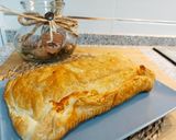 Foto del paso 3 de la receta Empanada 🥟 de requesón, pollo🍗, pimiento y queso Camembert🧀