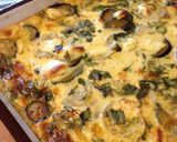 A picture of step 7 of Zucchini Flan with Fresh Basil.