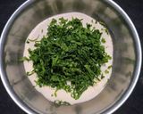 A picture of step 2 of Corn Palak Semolina Dhokla.