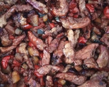Foto del paso 5 de la receta: Fideos Fritos con Secreto Ibérico al P.X. con Verduritas