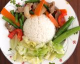 Hình bước làm 4 của món Cơm trưa ngũ sắc