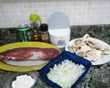 Foto del paso 1 de la receta: Solomillo de cerdo con salsa de champiñones y cerveza