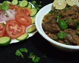 A picture of step 5 of Chicken kaleji.