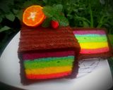 Foto langkah ke 6 dari resep Rainbow double cake.