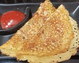 A picture of step 3 of Leftover khichdi pancake.