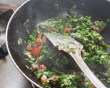 A picture of step 4 of Green vegetable fresh leaf Methi bhaji.