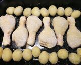 A picture of step 5 of Thyme and Parmesan crusted chicken and new potatoes.