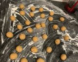 A picture of step 2 of Peanut butter biscuits.
