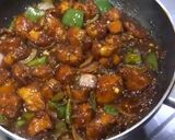 A picture of step 8 of Chilli chicken.