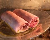 Foto del paso 5 de la receta: Rollito de carne picada con jamón en dulce y queso