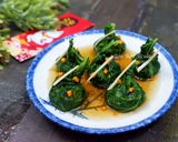Hình bước làm 5 của món Cải Bẹ Xanh Nhồi Thịt Sốt Dầu Hào