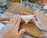 Foto del paso 1 de la receta: Rollitos fritos de Frankfurt con queso megacrujientes en AirFryer Proscenic T31