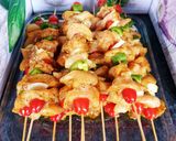 Une image de l'étape 4 de Brochettes de poulet marinés au curry cuisson cocotte magimix ou cuisson woodfire.