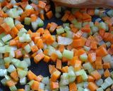 A picture of step 1 of Meat & more veg bolognese.