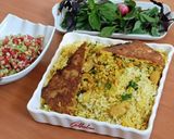 عکس مرحله 4 از دستور کلم پلو با لپه و مرغ