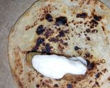 A picture of step 4 of Chicken Kabab roll.