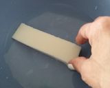 A picture of step 1 of Cretan Graviera Saganaki (Plain and with Sesame).