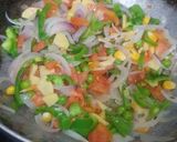 A picture of step 2 of Pasta Butter masala.