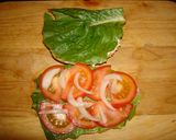 A picture of step 3 of Ham, Munster Cheese, and Smoked Bacon Sandwich – Jon Style.