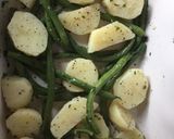 A picture of step 1 of Garlic and fresh herbs roasted vegetables.