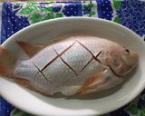 Hình bước làm 1 của món CÁ DIÊU HỒNG HẤP MUỐI ỚT