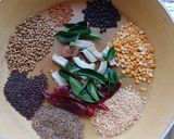 A picture of step 1 of Sambar masala (homemade).