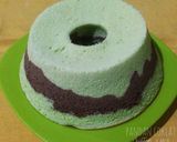 Foto langkah ke 11 dari resep Pandan Coklat Chiffon Cake.
