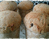 Foto del paso 15 de la receta: Pan dulce vegano individual con almendras y pasas de uva 🍇