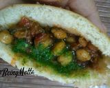 A picture of step 5 of Chhole kulcha pockets.
