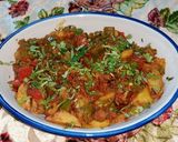 A picture of step 5 of Fry potato capsicum vegetable.