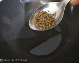 A picture of step 4 of Dawat basmati brown rice mushroom spinach veg biryani.