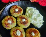 A picture of step 6 of Sweet potato cutlet with cucumber raita.