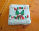 A picture of step 4 of Red Velvet Fondant Christmas cake.