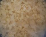 A picture of step 1 of Mayo pasta.