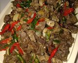 Foto langkah ke 3 dari resep Tumis Paru Sapi Pedas.