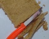 A picture of step 1 of PinWheel sandwich.