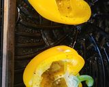 A picture of step 1 of Stuffed Pepper with turkey burger.