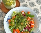 Hình bước làm 3 của món Salad Đậu Gà Đậu Đỏ Rong Nho