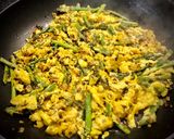 A picture of step 2 of Scrambled Wild Asparagus and Green Onions.